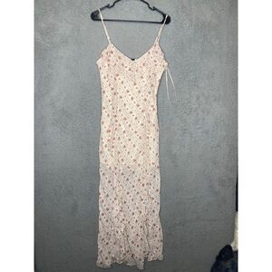 NWT Forever 21 womens maxi dress floral cottage prarie coquette dainty lined L